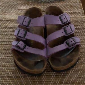 purple birkenstock’s